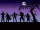 different halloween monsters in silhouette